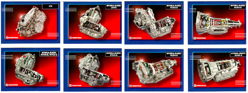 Illustration for article titled This Old Deck of GM Engine and Transmission Trading Cards is Incredibly Nerdy